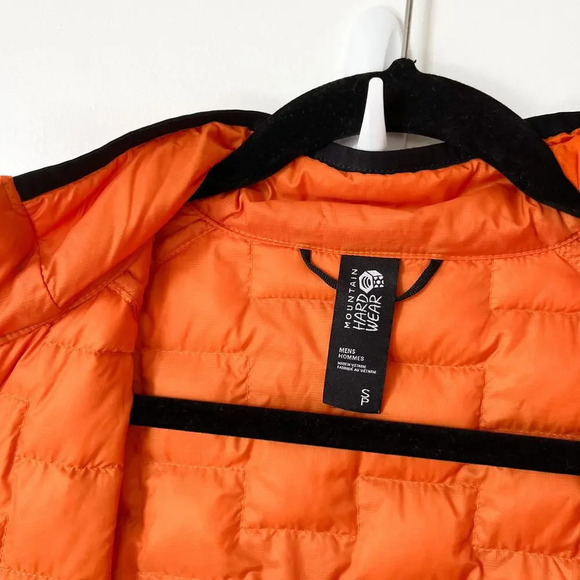 Mountain Hardwear Men's Summiter Down Jacket Small Orange Ultralight Outdoor - Picture 4 of 10
